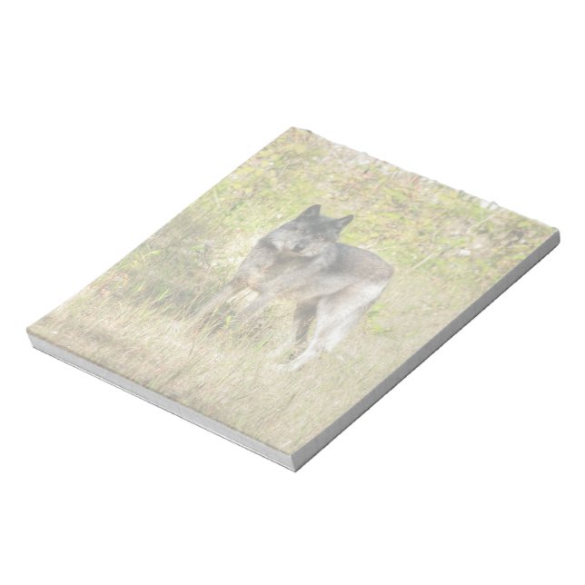 Graue Wolf & Wilderness Foto Geschenke Notizblock (Rotiert)
