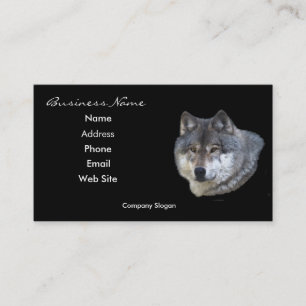 Graue Wolf Wildlife Support Business Card Visitenkarte