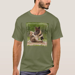 Graue Wolfwelpen ringen T-Shirt