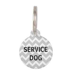 Graue Zickzack Druckservice Dog Tag Haustiermarke