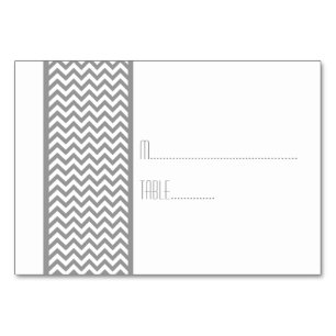 Graue Zickzack Grenz-Escortkarte Tischnummer