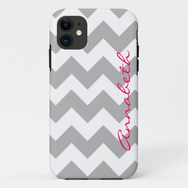 Graue Zickzack iPhone 5 Case-Mate Hülle (Rückseite)