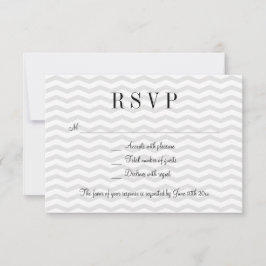 Graue Zickzack Muster UAWG Hochzeitskarten RSVP Karte