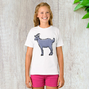 Graue Ziegen-Skizze Ländliches Farmtier T-Shirt