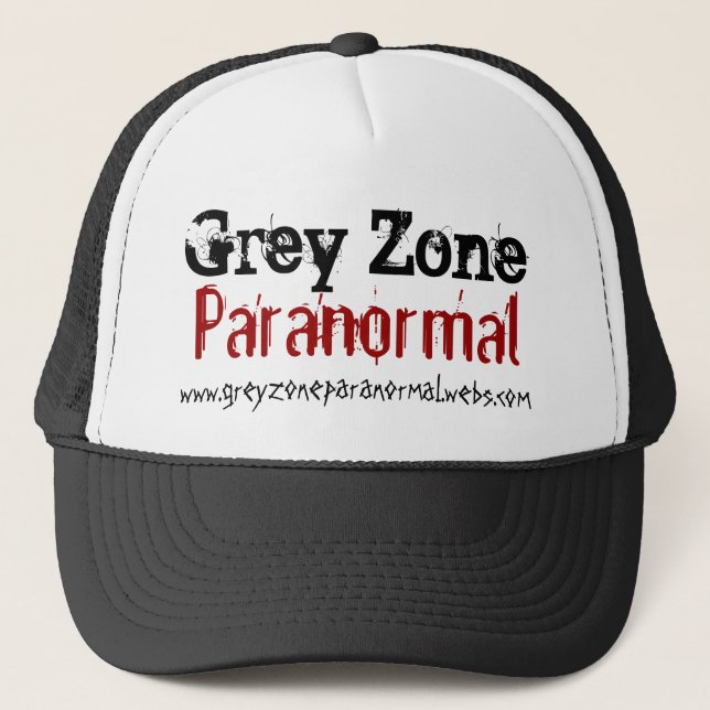 Graue Zonen-Paranormal Fernlastfahrer-Hut Truckerkappe (Vorderseite)