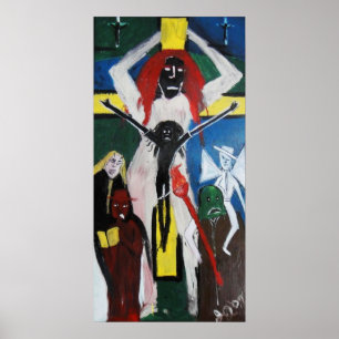GRAUEN VOR JESUS MIT ROTEN HAAREN POSTER