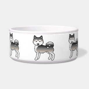 Grauer Alaskan Malamute Süßer Cartoon-Hund Napf