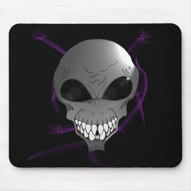 Grauer Alien-Mauspad Mousepad (Vorne)