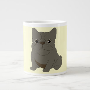 Grauer Baby Französische Bulldogge, Cremefarben, Jumbo-Tasse