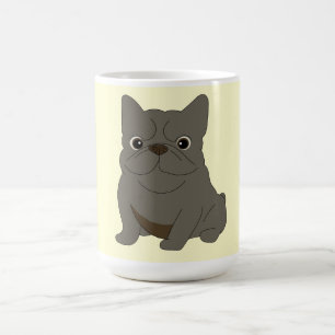 Grauer Baby Französische Bulldogge, Cremefarben, Kaffeetasse