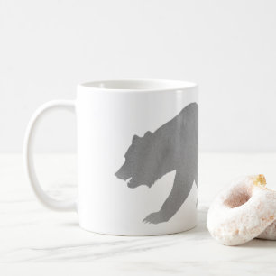 Grauer Bärwatercolor-Kaffee-Tassen-AlaskaGrizzly Kaffeetasse