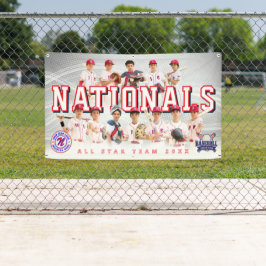 Grauer Baseball-Teambanner - Personalisiert Banner