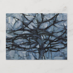 Grauer Baum von Piet Mondrian Postkarte