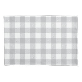 Grauer Büffel-kariertes Checkered Muster Kissenbezug