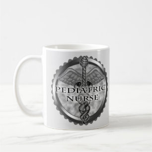 Grauer Caduceus Kinderkrankenschwester Kaffeetasse