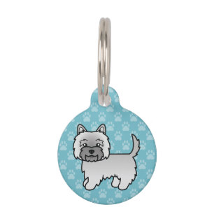 Grauer Cairn Terrier Cartoon-Hund-Illustration Haustiermarke