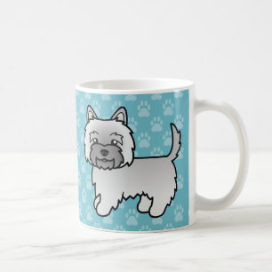 Grauer Cairn Terrier Cartoon-Hund-Illustration Kaffeetasse