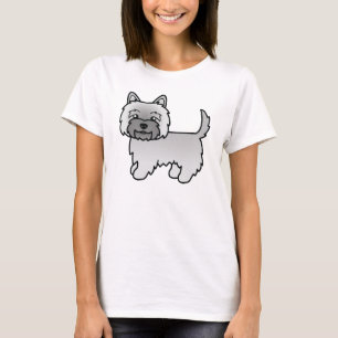 Grauer Cairn Terrier Cartoon-Hund-Illustration T-Shirt