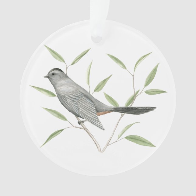 Grauer Catbird Ornament (Vorderseite)