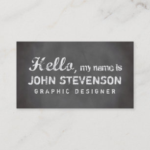 Grauer Chalkboard-Designer Visitenkarte