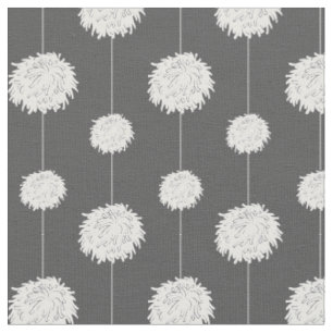 Grauer Cheerleader Pom Pom Muster Stoff