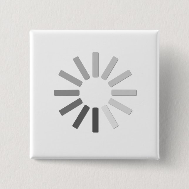 grauer Computerladen-Symbolknopf Button (Vorderseite)