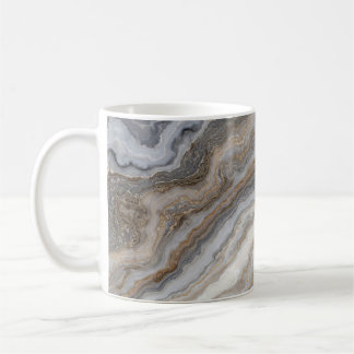 Grauer Curly-Marmor: Goldene Venen Kaffeetasse