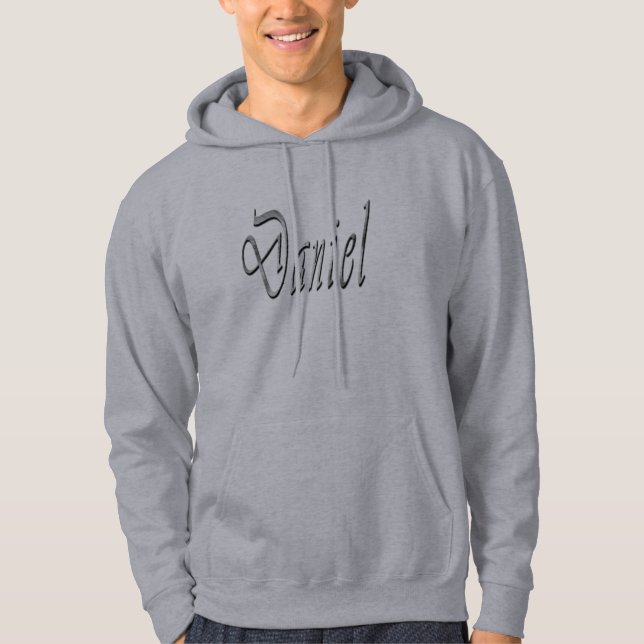 Grauer Daniel Name,  Hoodie (Vorderseite)