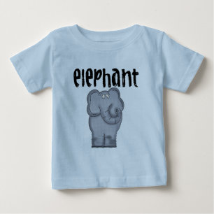 Grauer Elefant-Baby-Spielanzug Baby T-shirt