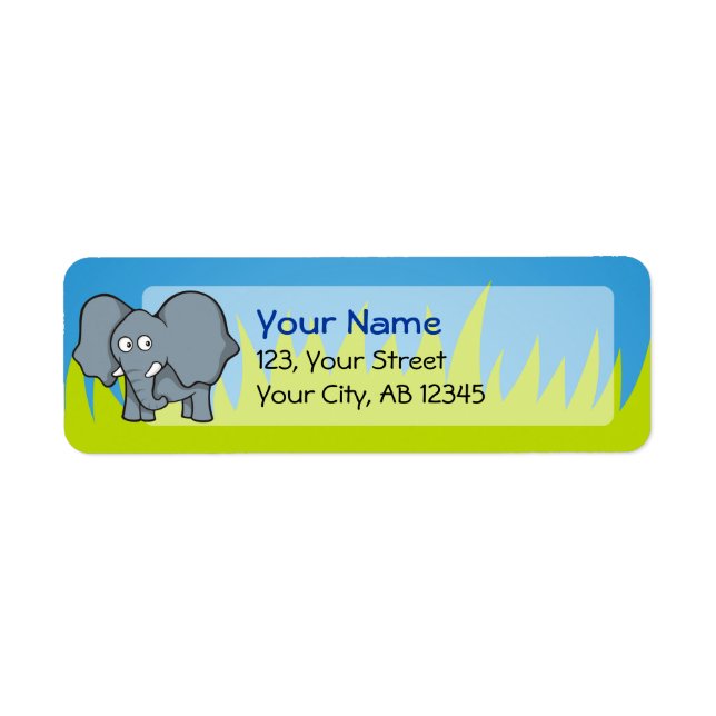 Grauer Elefant Cartoon (Vorne)