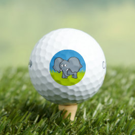 Grauer Elefant Cartoon Golfball