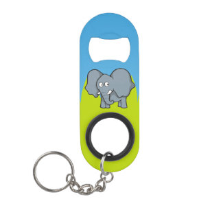 Grauer Elefant Cartoon Schlüsselanhänger Flaschenö Mini Flaschenöffner