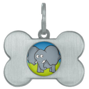 Grauer Elefant Cartoon Tiermarke