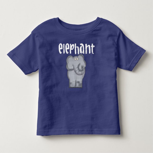 Grauer Elefant Kleinkind T-shirt (Vorderseite)