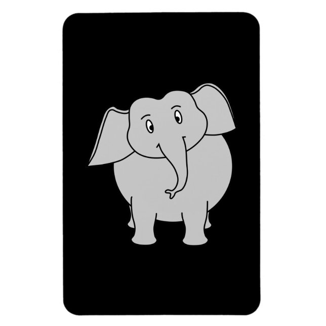 Grauer Elefant. Magnet (Vertikal)