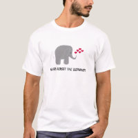 Grauer Elefant mit Sprichwort