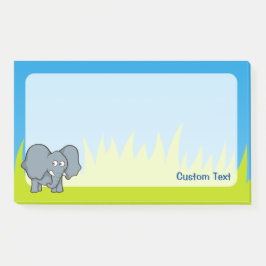 Grauer Elephant-Cartoon Post-it Klebezettel