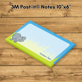 Grauer Elephant-Cartoon Post-it Klebezettel