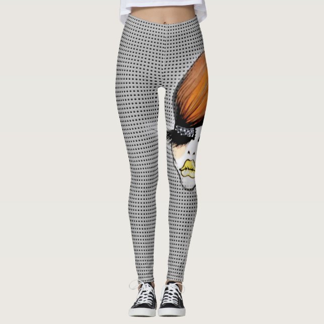 Grauer Elf Legging Leggings (Vorderseite)