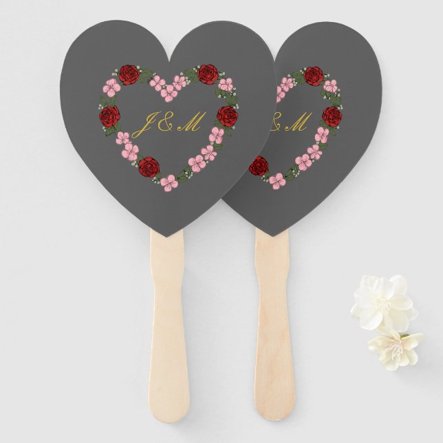 Grauer Fächer mit Blumenkrone (Los 10 (Vorne und Hinten)