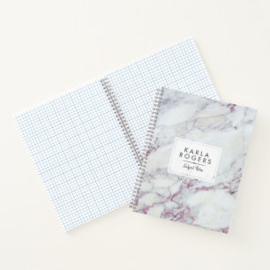 Grauer falscher Glitter mit rosa Akzenten Notizbuch