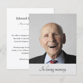 Grauer Familienmitglied verabschiedet Ankündigung 