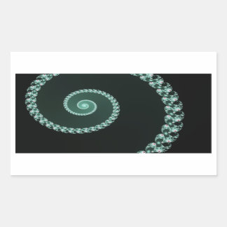 Grauer Fraktal Spiral Rechteckiger Aufkleber