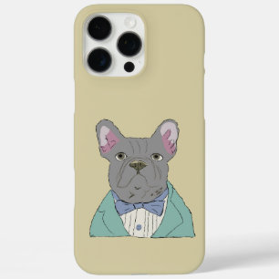 Grauer Französische Bulldogge iPhone 16 Pro Max Hülle