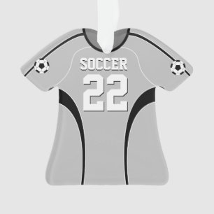 Grauer Fußball Jersey Ornament