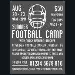 Grauer Fußballhelm, Fußballkampfwerbung Flyer<br><div class="desc">Grauer Fußball-Helm,  Fußball-Camp Werbe-Flyer durch den Business Card Store.</div>