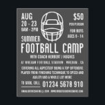 Grauer Fußballhelm, Fußballkampfwerbung Flyer<br><div class="desc">Grauer Fußball-Helm, Fußball-Camp Werbe-Flyer durch den Business Card Store.</div>
