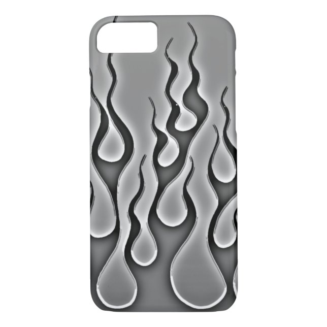 Grauer Geist flammt Telefon-Kasten Case-Mate iPhone Hülle (Rückseite)