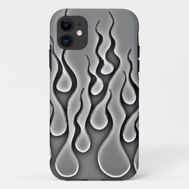 Grauer Geist flammt Telefon-Kasten Case-Mate iPhone Hülle (Rückseite)
