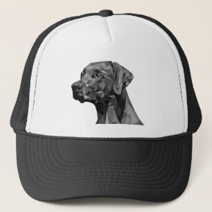 Grauer geometrischer Hund Truckerkappe
